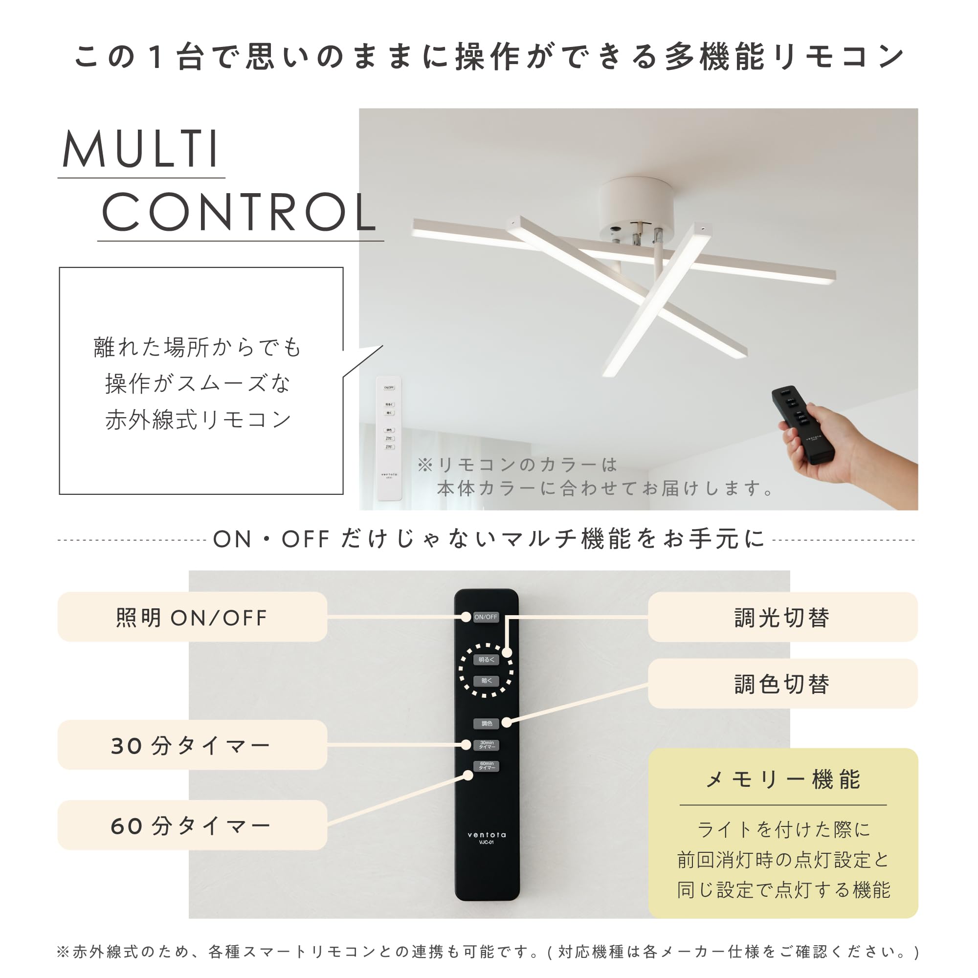 VENTOTA LEDシーリングライト 3灯 調光調色 リモコン付き Amazon.co.jp : VENTOTA LEDシーリングライト 3灯 調光調色 リモコン